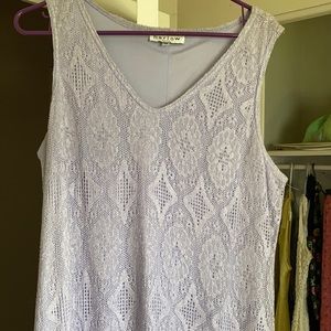 Peach and silver dress